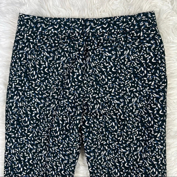 New Tory Burch Navy Blue Confetti Jacquard Trouser Pants NWT Designer Women’s 0 - Picture 8 of 12